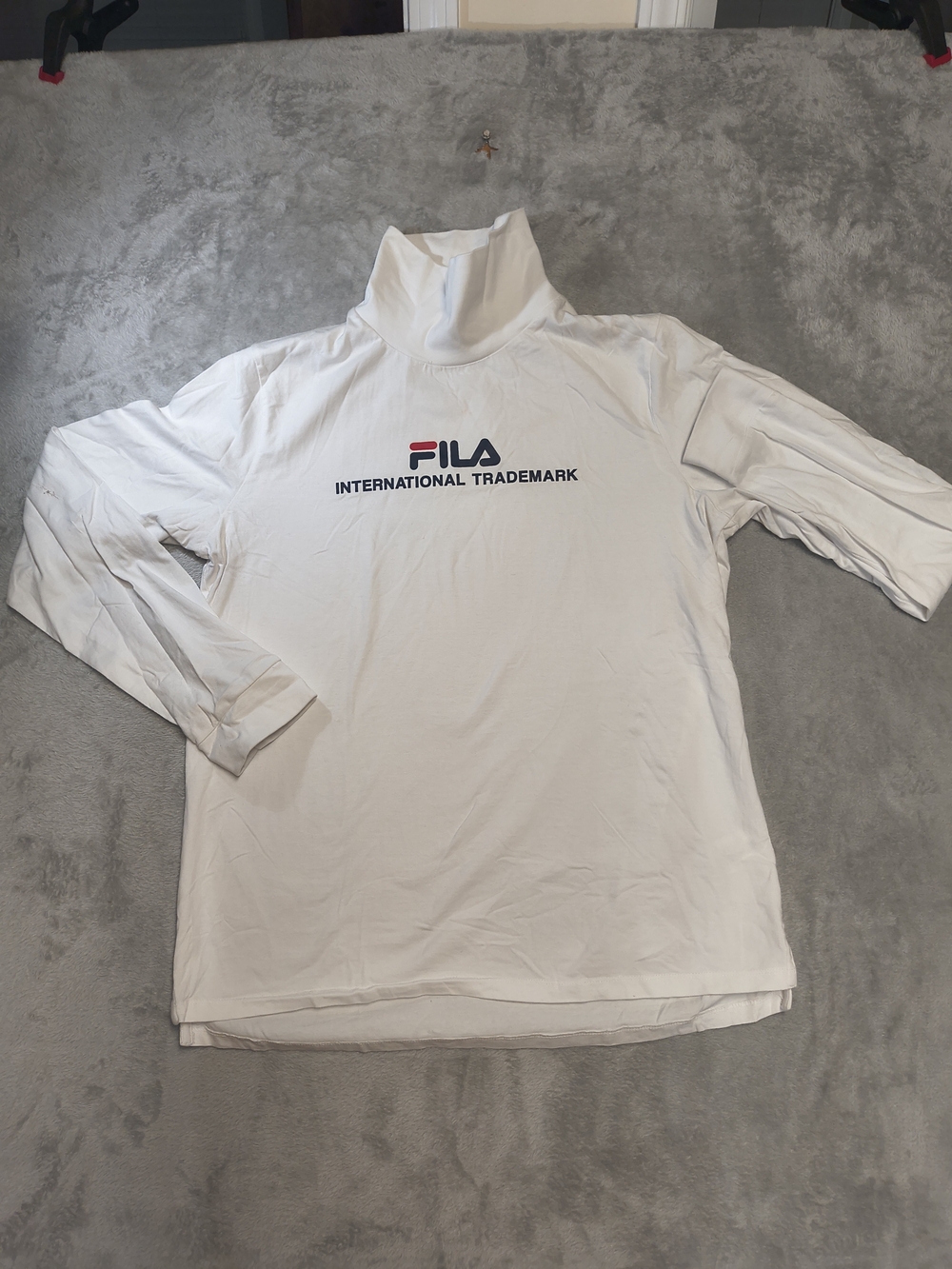 FILA Men’s White Long Sleeve Swim Top - International Trademark